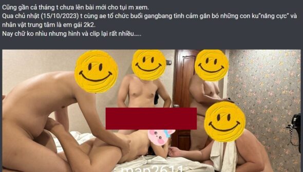 Gangbang cùng ae VS em gái 2k2 chịu chơi