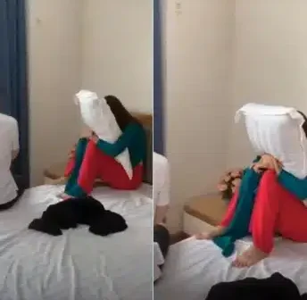 Lộ cIip cô giáo đi nhà nghỉ bị chồng bắt được, anh chồng vẫn tử tế cho mặc quần áo rồi mới quay