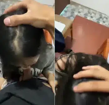 Vừa vào phòng chưa kịp làm gì anh đã dí cặc vào mồm em bắt bú rồi