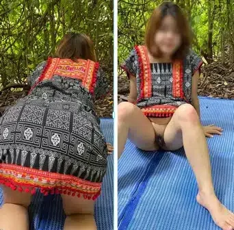 Public em gái dân tộc Tây Nguyên ở trong rừng