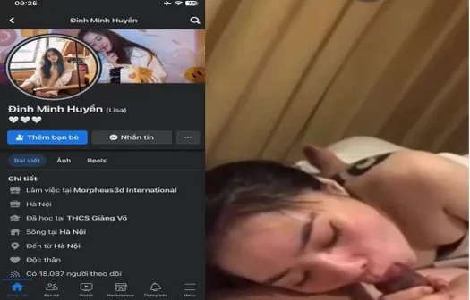 Đinh Thị Minh Huyền hotgirl xăm trổ bật đèn flash ngồi soi cặc bạn trai